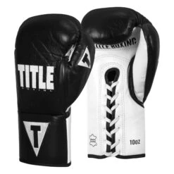 TITLE Boxing Red & White Leather Pro Fight Gloves β Professional Horsehair Lace-Up 16 TITLE Boxing Red & White Leather Pro Fight Gloves β Professional Horsehair Lace-Up -Title Boxing Store PFPG BK WH 2