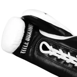 TITLE Boxing Red & White Leather Pro Fight Gloves β Professional Horsehair Lace-Up 26 TITLE Boxing Red & White Leather Pro Fight Gloves β Professional Horsehair Lace-Up -Title Boxing Store PFPG WH BK 5