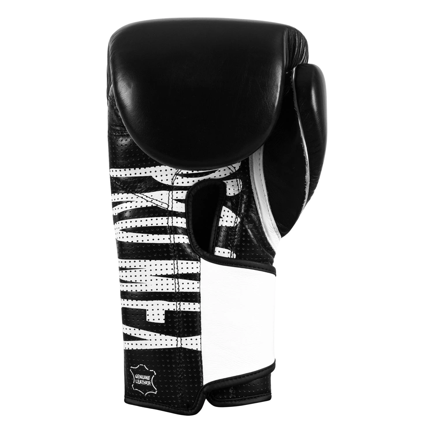 Pro Mex Black and White Professional Edge Training Boxing Gloves β Mexican Style Leather Hook-and-Loop Gloves 4 Pro Mex Black and White Professional Edge Training Boxing Gloves β Mexican Style Leather Hook-and-Loop Gloves - Image 4