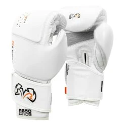 Rival Boxing Intelli-Shock Leather Bag Gloves -Title Boxing Store RB50 WH 2