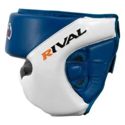 Rival Boxing Amateur Competition Headgear With Cheek Protect 18 Rival Boxing Amateur Competition Headgear With Cheek Protect -Title Boxing Store RHGC2C BL WH 3