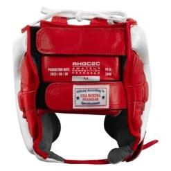 Rival Boxing Amateur Competition Headgear With Cheek Protect 23 Rival Boxing Amateur Competition Headgear With Cheek Protect -Title Boxing Store RHGC2C RD WH 4
