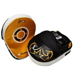 Rival Boxing Curved Punch Mitts -Title Boxing Store RPM7 BK GD 3
