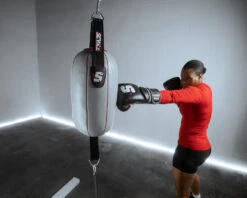 SCYntz Leather Double End Heavy Bag – Hybrid Body-Shape Training Bag -Title Boxing Store SCYDEBHBGRBK 1