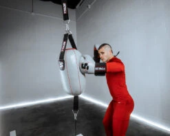 SCYntz Leather Double End Heavy Bag – Hybrid Body-Shape Training Bag -Title Boxing Store SCYDEBHBGRBK 2