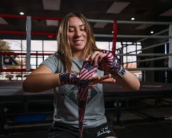 TITLE Boxing Sublimated Red Flames 180" Semi-Elastic Mexican Hand Wraps -Title Boxing Store SMHWSXLUS 1