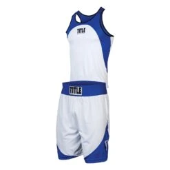 TITLE Boxing Aerovent Elite Amateur Set 1 – Royal Blue with White Panels Performance Competition Kit -Title Boxing Store TABS 1 BL WH 1