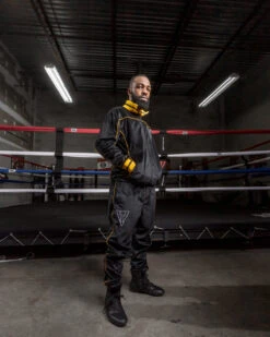 TITLE "Boxing Ain't Easy" Velour Warm Up -Title Boxing Store TB166BKYE 2