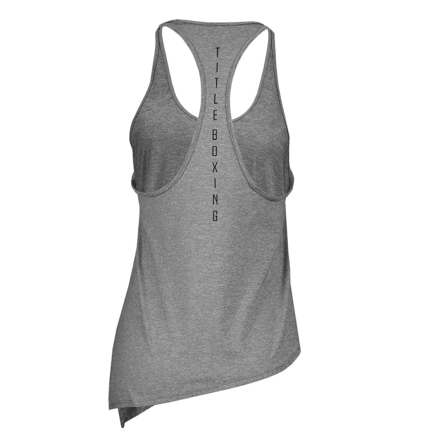 TITLE Boxing White Asymmetrical Racerback Side Slit Active Tank - Women's 6 TITLE Boxing White Asymmetrical Racerback Side Slit Active Tank - Women's - Image 6