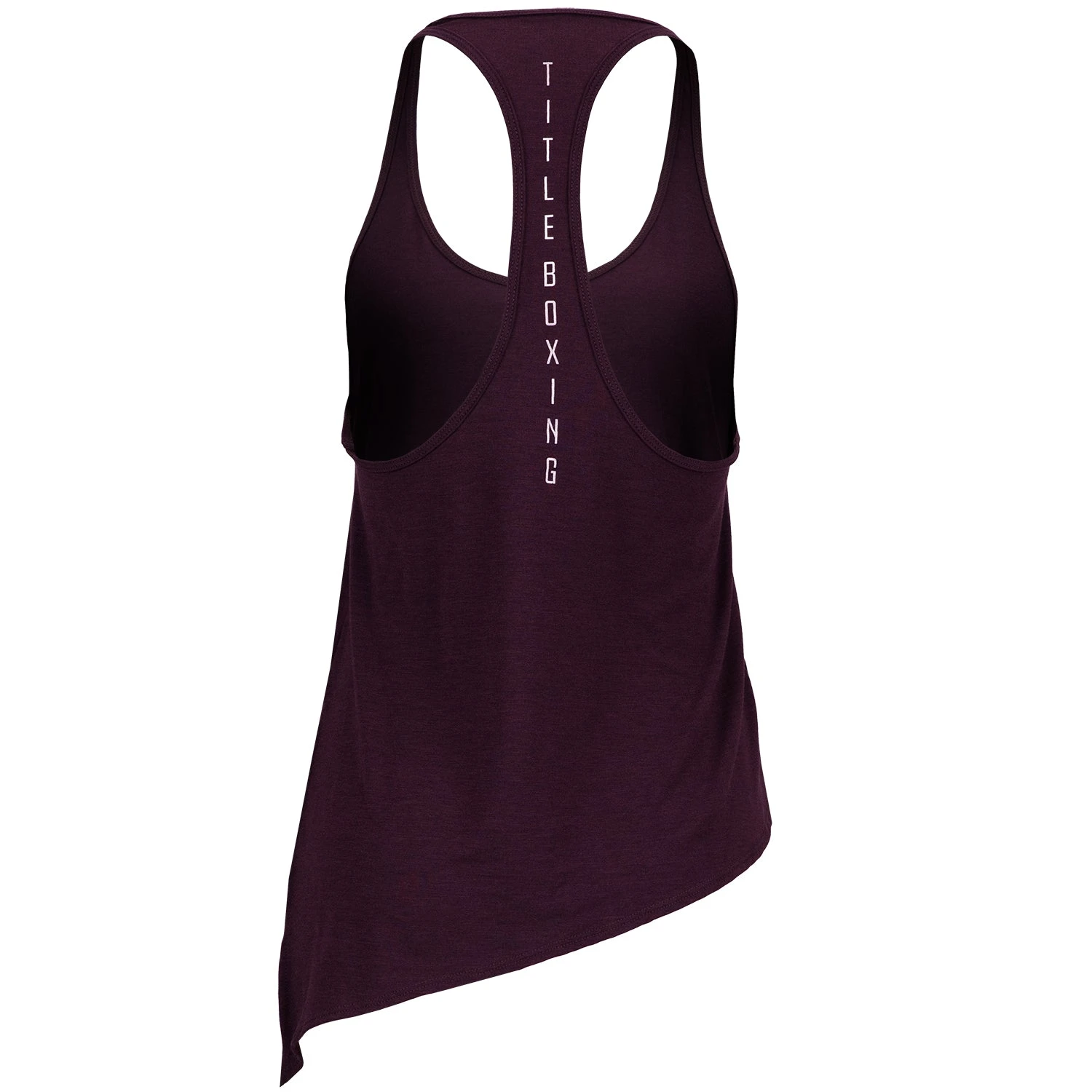 TITLE Boxing White Asymmetrical Racerback Side Slit Active Tank - Women's 2 TITLE Boxing White Asymmetrical Racerback Side Slit Active Tank - Women's - Image 2