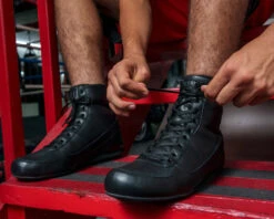 TITLE Boxing Black All-Leather Old School Series β 7-Inch Vintage Boxing Shoes 12 TITLE Boxing Black All-Leather Old School Series β 7-Inch Vintage Boxing Shoes -Title Boxing Store TBS43BK 2