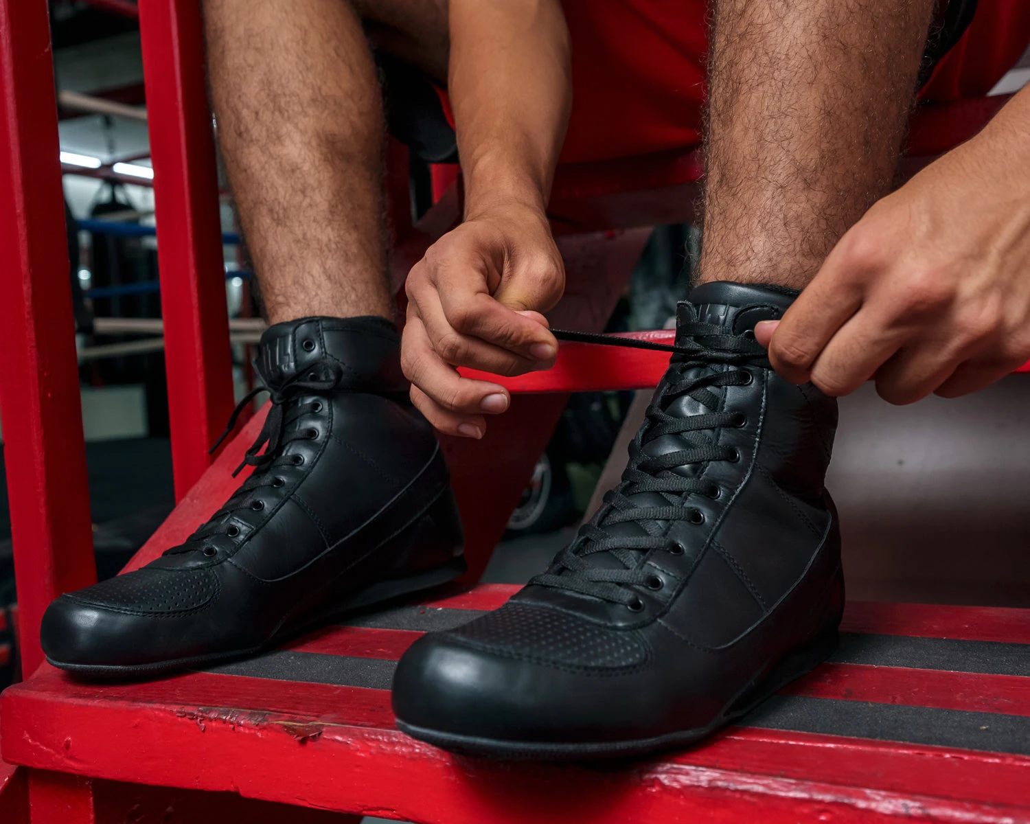 TITLE Boxing Black All-Leather Old School Series β 7-Inch Vintage Boxing Shoes 6 TITLE Boxing Black All-Leather Old School Series β 7-Inch Vintage Boxing Shoes - Image 6