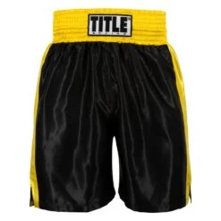 TITLE Boxing Edge Boxing Trunks 2.0 -Title Boxing Store TBTC2 BK GD 2