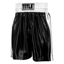 TITLE Boxing Edge Boxing Trunks -Title Boxing Store TBTC2 BK WH 1