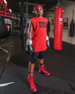 TITLE Boxing Iconic Block Muscle Tee -Title Boxing Store TBTS04RDBK 1 6ce4f6ac abc9 4b1c a255 724728d2e316