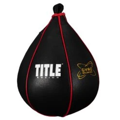 TITLE Boxing Gyro Balanced Leather Speed Bag - Professional Black/Red Training Bag -Title Boxing Store TESBC BK 2 03299e64 1250 47d7 879c 5fc8bba631dc