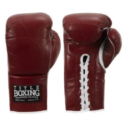 TITLE Boxing Old School Leather Lace-Up Sparring Boxing Gloves 21 TITLE Boxing Old School Leather Lace-Up Sparring Boxing Gloves -Title Boxing Store TITLE Boxing Old School Leather Lace Up Sparring Gloves main view oslsg mr 01