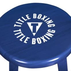 TITLE Boxing Heavy-Duty Wood Ring Stool β 18-Inch Pro Corner Seating 8 TITLE Boxing Heavy-Duty Wood Ring Stool β 18-Inch Pro Corner Seating -Title Boxing Store TITLE Boxing Ring Stool close up top view RSTL2 Blue