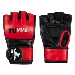 TITLE MMA Fight Gloves 28 TITLE MMA Fight Gloves -Title Boxing Store TITLE MMA Fight Gloves main view MTOFG BK RD 1