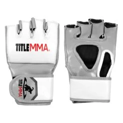 TITLE MMA Fight Gloves 20 TITLE MMA Fight Gloves -Title Boxing Store TITLE MMA Fight Gloves main view MTOFG GR WH 1