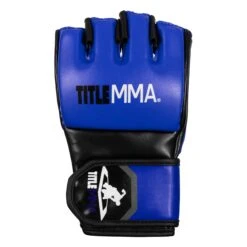 TITLE MMA Fight Gloves 26 TITLE MMA Fight Gloves -Title Boxing Store TITLE MMA Fight glove front view MTOFG BK BL 3