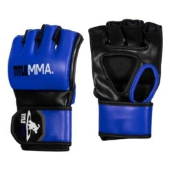 TITLE MMA Fight Gloves 25 TITLE MMA Fight Gloves -Title Boxing Store TITLE MMA Fight glove side view MTOFG BK BL 2