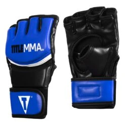 TITLE MMA Grappler Training Gloves -Title Boxing Store TITLE MMA Grappler Training Gloves side view MTOGTG BK BL 2