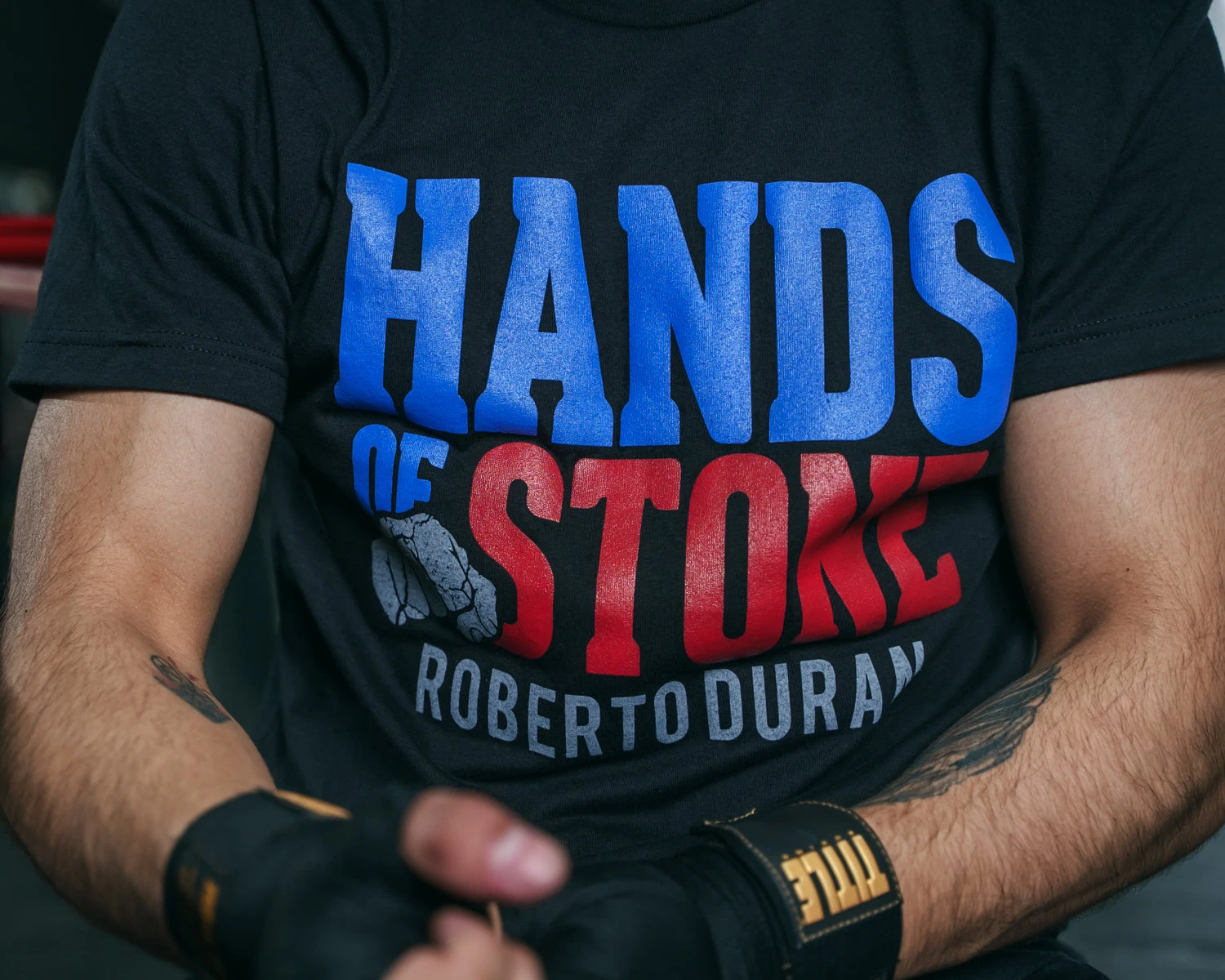 Roberto Duran "Hands Of Stone" Black Legacy Vintage Graphic - Slim Fit Boxing T-Shirt 4 Roberto Duran "Hands Of Stone" Black Legacy Vintage Graphic - Slim Fit Boxing T-Shirt - Image 4