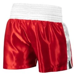 TITLE Boxing Professional Women’s Satin Striped Boxing Trunks -Title Boxing Store TPBTW2 RD WH 3