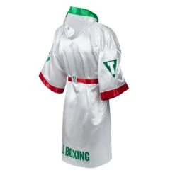 TITLE Boxing Pro Full Length Boxing Robe -Title Boxing Store TSRFL2 RD WH GN 04