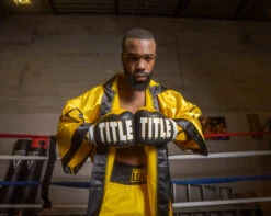 TITLE Boxing Pro Full Length Boxing Robe -Title Boxing Store TSRFL2BKGD 1
