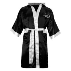 TITLE Boxing Pro Full Length Robe 3.0 26 TITLE Boxing Pro Full Length Robe 3.0 -Title Boxing Store TSRFL3 BK WH 1