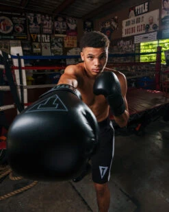 TITLE Boxing Vegan Fitness Bag Gloves – Black Synthetic Leather Wraparound Training Gloves -Title Boxing Store VGFBGBK 2