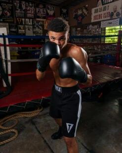 TITLE Boxing Vegan Fitness Bag Gloves – Black Synthetic Leather Wraparound Training Gloves -Title Boxing Store VGFBGBK 3