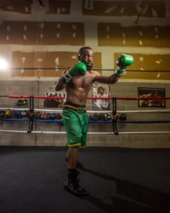 WBC By TITLE Boxing Professional Boxing Trunks - WBC Green Waistband Poly-Satin Competition Shorts -Title Boxing Store WBCBTGRBK 2