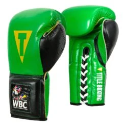 WBC By TITLE Boxing Sparring Gloves 26 WBC By TITLE Boxing Sparring Gloves -Title Boxing Store WBCSG GN BK 02
