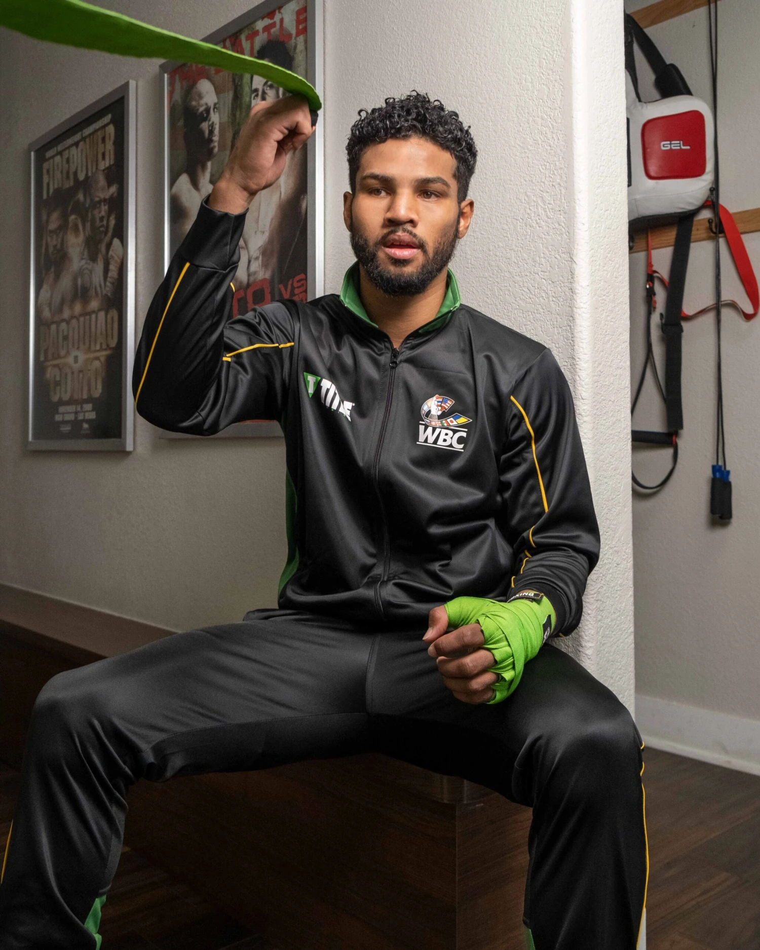 WBC by TITLE Boxing Signature Green and Gold β World Boxing Council Official Full-Zip Warm-Up Suit 2 WBC by TITLE Boxing Signature Green and Gold β World Boxing Council Official Full-Zip Warm-Up Suit - Image 2