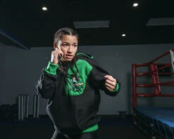 WBC By TITLE Boxing Quarter Zip Hooded Sweatshirt -Title Boxing Store WBCZHSBKGR 1