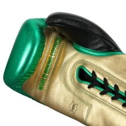 WBC By TITLE Boxing Green Belt Sparring Gloves -Title Boxing Store WGBSG GN GD BK 5