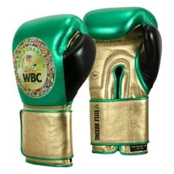 WBC By TITLE Boxing Green Belt Training Gloves 1.0 -Title Boxing Store WGBTG GN GD BK 2