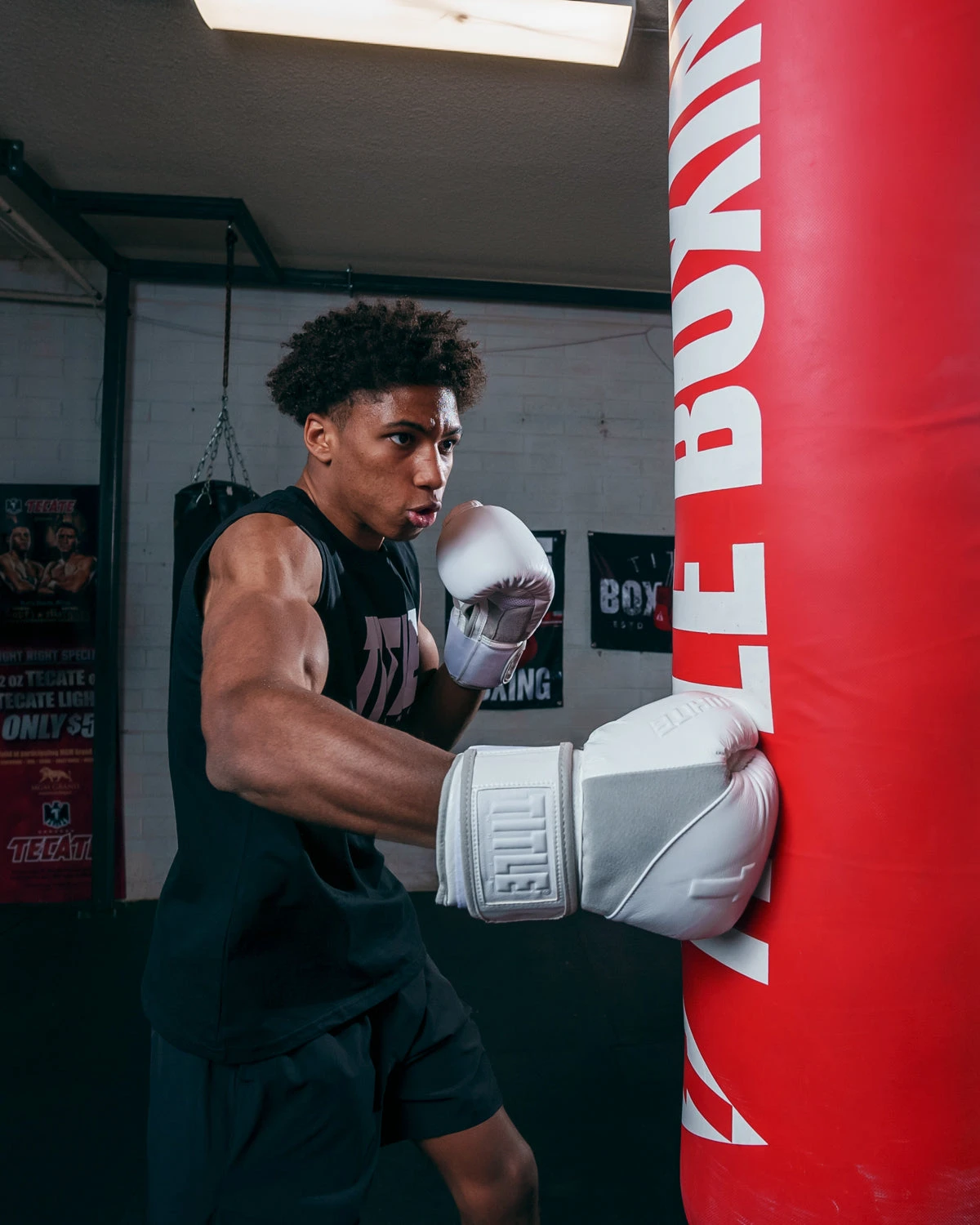 TITLE White Boxing Gloves 2 TITLE White Boxing Gloves - Image 2