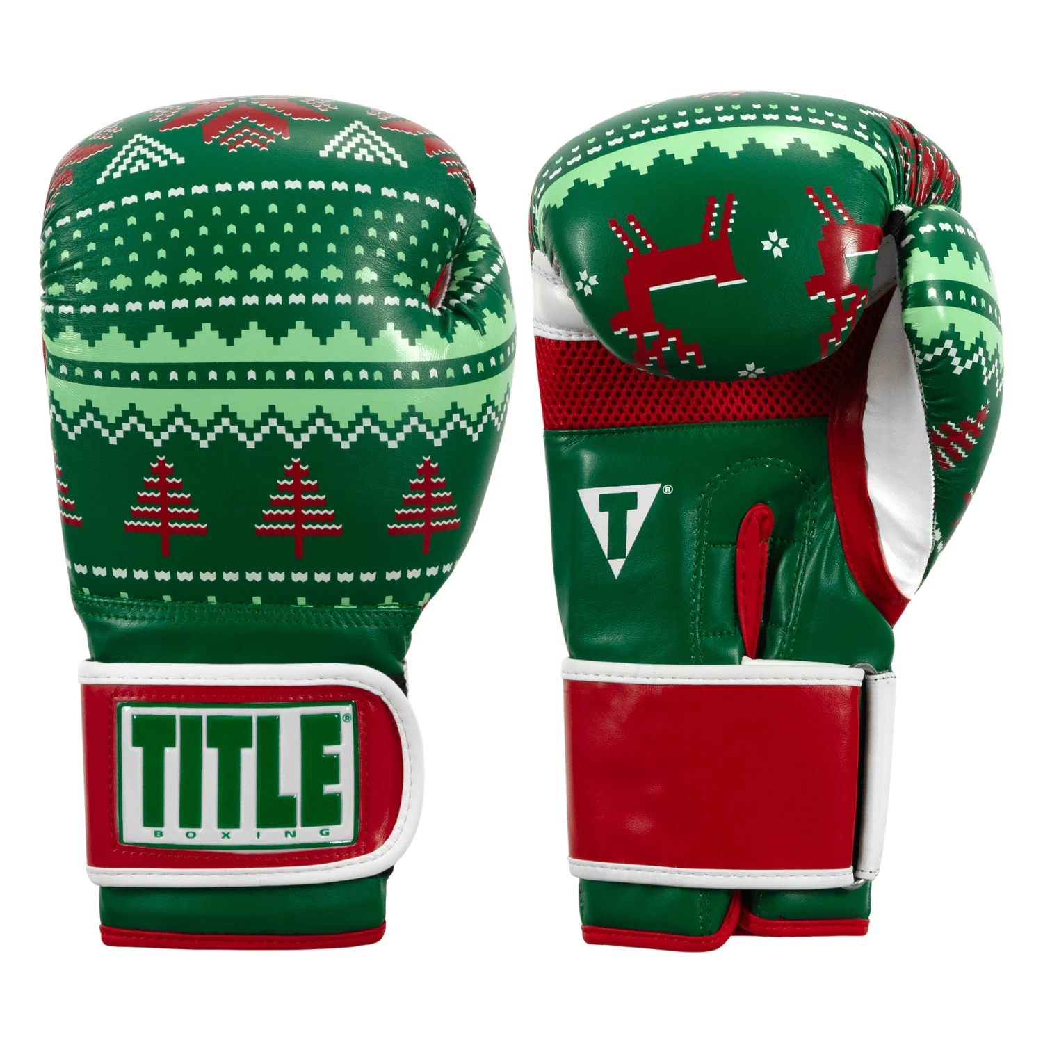 TITLE Boxing Limited Edition "Deck The Halls" Holiday Print Bag Gloves 1 TITLE Boxing Limited Edition "Deck The Halls" Holiday Print Bag Gloves