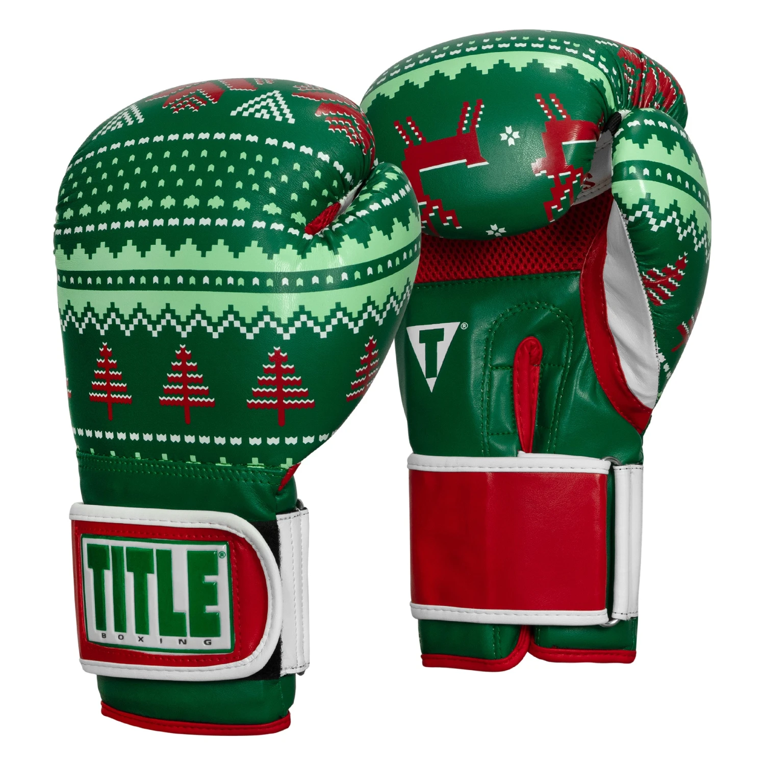 TITLE Boxing Limited Edition "Deck The Halls" Holiday Print Bag Gloves 3 TITLE Boxing Limited Edition "Deck The Halls" Holiday Print Bag Gloves - Image 3