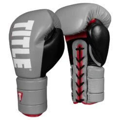 TITLE Boxing Leather Enforcer Pro Sparring Gloves 32 TITLE Boxing Leather Enforcer Pro Sparring Gloves -Title Boxing Store XRVCSG SV BK 1