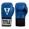 TITLE USA Boxing Competition Gloves - Red All-Leather Elastic Wrist