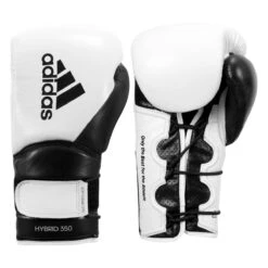 Adidas Hybrid 350 Elite Training Gloves -Title Boxing Store adih350tg wh bk 1 1