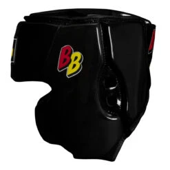 BOOM BOOM Boxing Commander Youth Headgear - Black Protective Sparring Guard -Title Boxing Store bbhgy bk 3