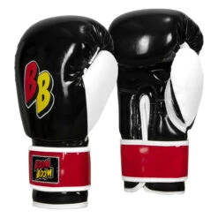 BOOM BOOM Boxing Silencer Youth Bag Gloves -Title Boxing Store bbybgs bk wh rd 02