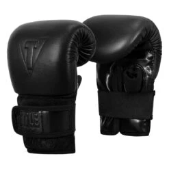 TITLE Black Old School Leather Pro Bag Gloves 9 TITLE Black Old School Leather Pro Bag Gloves -Title Boxing Store bktbg 002