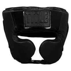 TITLE Black Training Headgear -Title Boxing Store bkthg bk 2